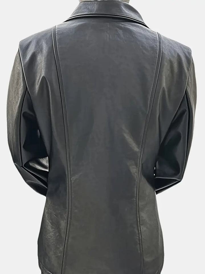 Comfortable ladies zipper jacket for everyday wear. Versatile outerwear, ideal for fall, spring, or mild winter.