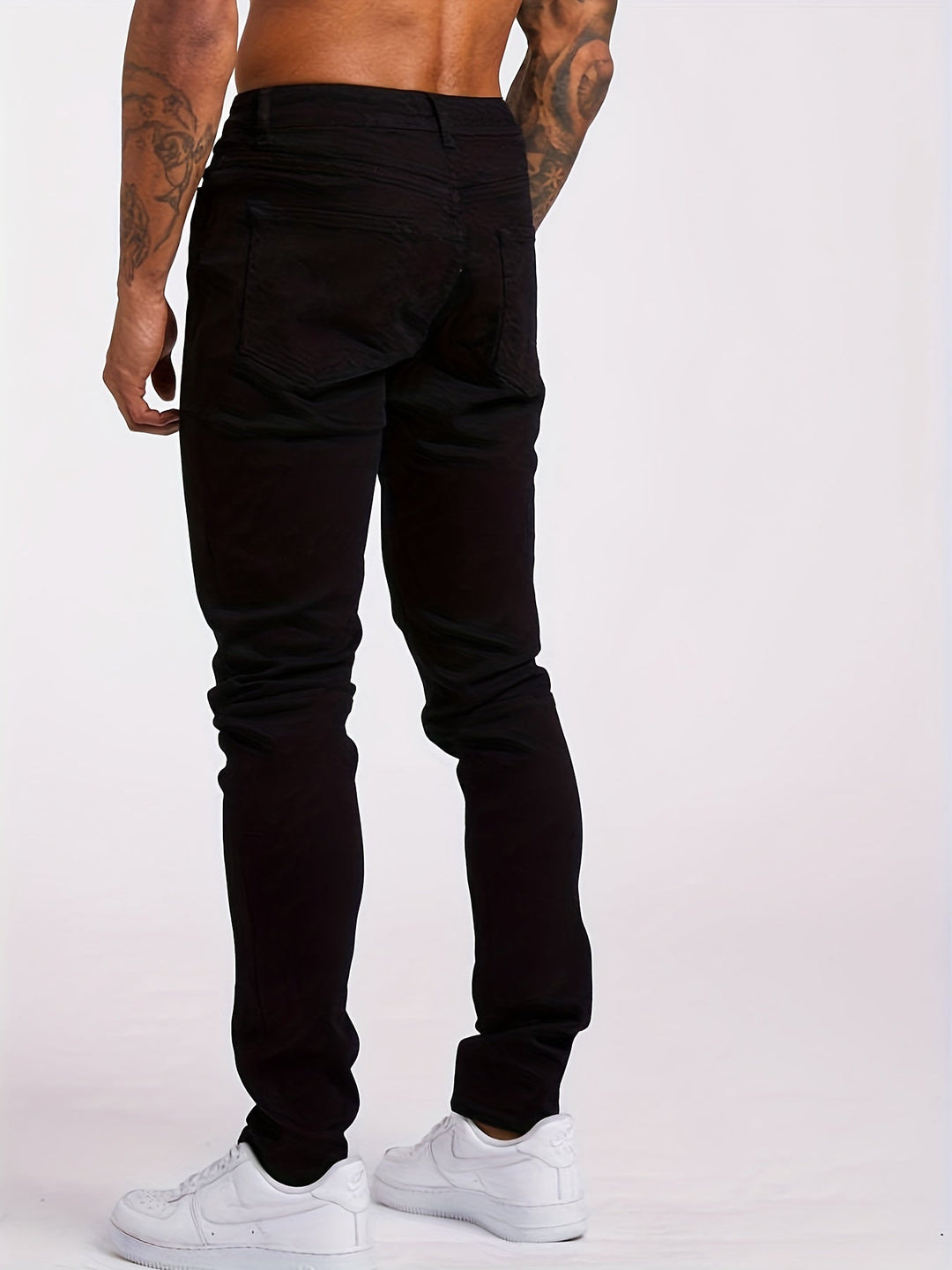 Comfortable men's slim fit stretch jeans, versatile for casual wear and daily fashion.