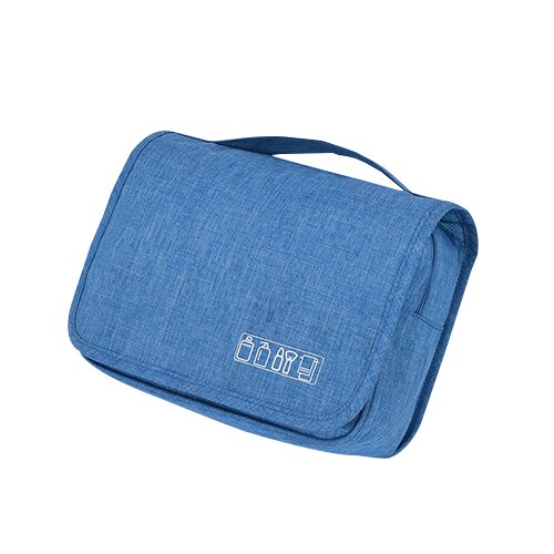 Waterproof deluxe hanging toiletry bag, ideal for travel, keeping cosmetics & essentials safe.