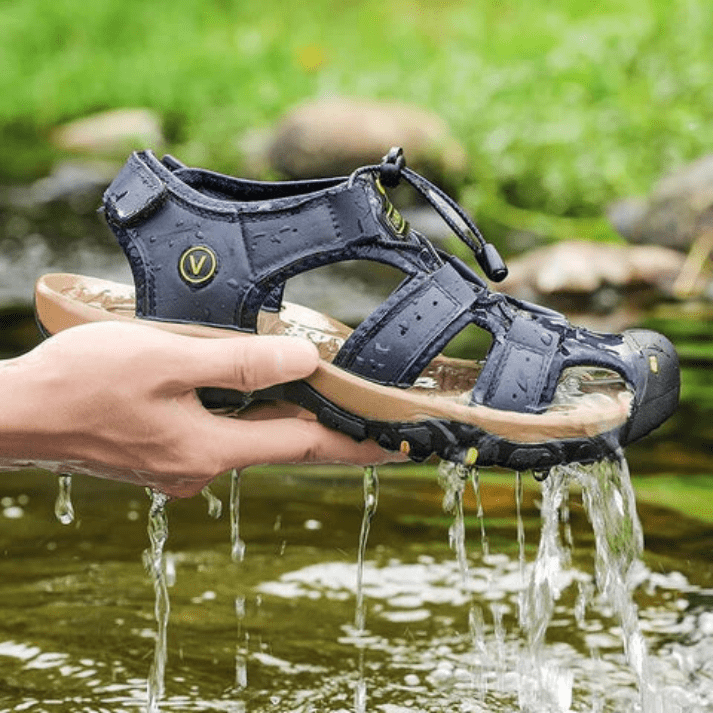 Women's orthopedic sandals with arch support for comfortable walking & optimal fit.