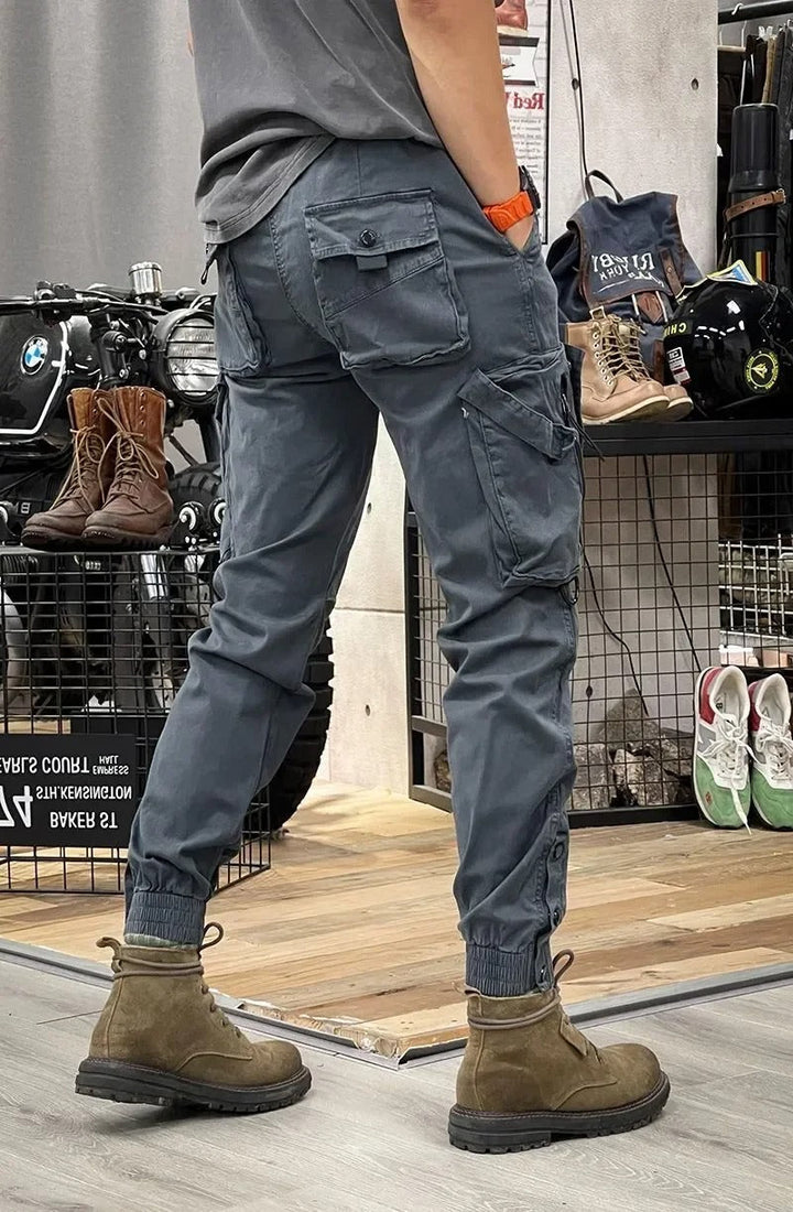 Comfortable women's stretch cargo pants, flexible design for active wear & daily convenience.