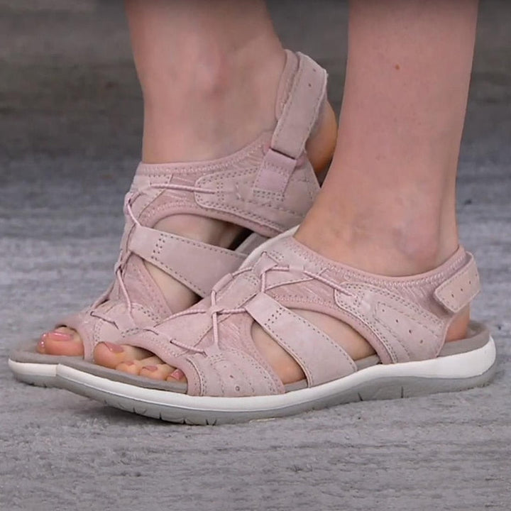Women's comfort sandals: orthopedic arch support & adjustable straps for summer.