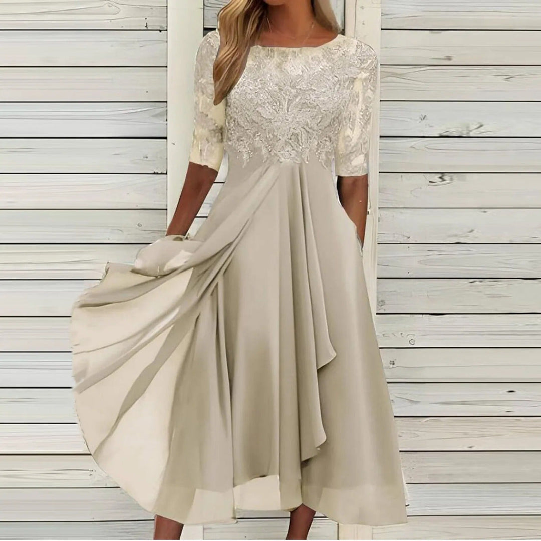 Sophisticated long Amelia Graceful Maxi Dress for women, a stylish choice for formal evening events.