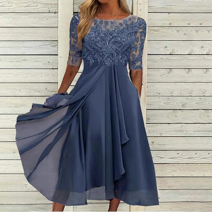 Women's Amelia Graceful Evening Maxi Dress, elegant formal wear for sophisticated special occasions.