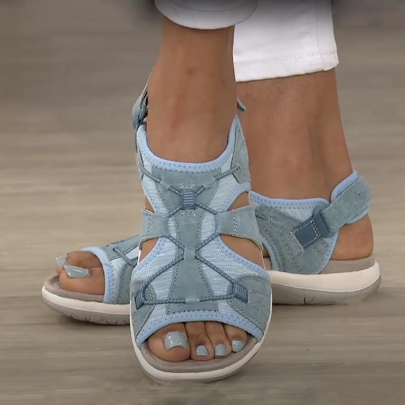 Orthopedic wedge sandals for women, providing arch support & all-day comfort.