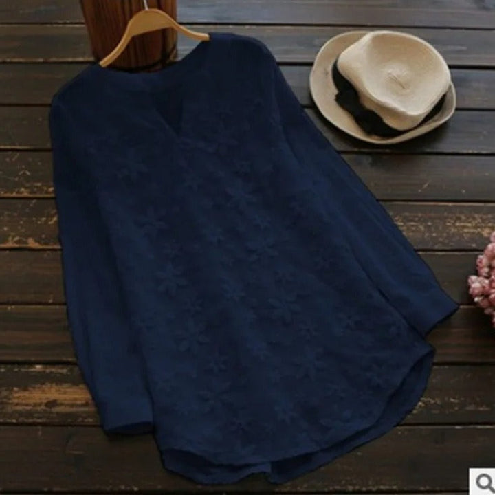 Versatile long-sleeved top for women, an elegant & comfortable wardrobe essential for everyday chic style.