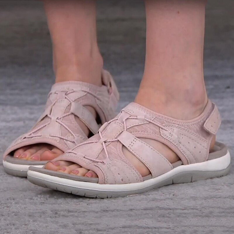 Supportive women's walking sandals with advanced comfort technology.
