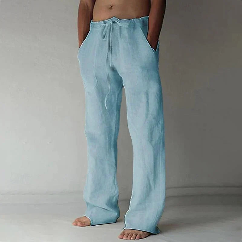 Practical men's baggy pants, featuring a relaxed, loose fit. Comfortable casual bottoms for various activities.