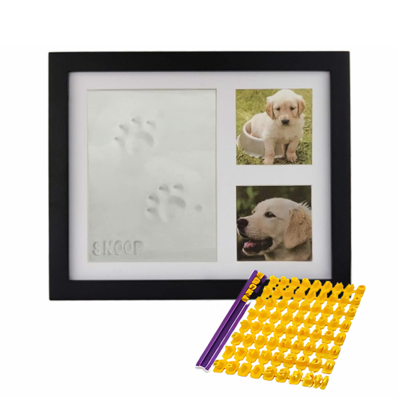 Non-toxic clay paw print kit for pets. Capture dog or cat prints easily for a beautiful, lasting animal tribute.