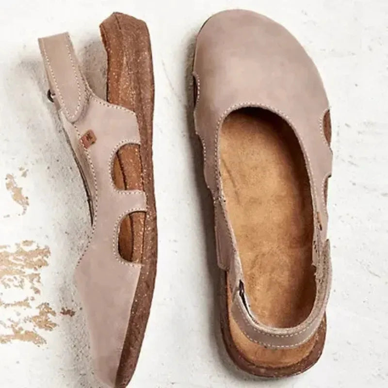 Fashionable open-toe women's sandals, comfortable footwear for warm weather and everyday wear.