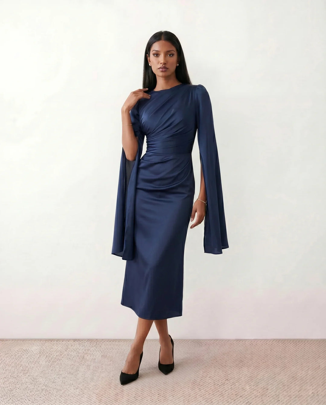 Stunning women's evening mermaid maxi dress. Elegant floor-length design, perfect for special occasions.