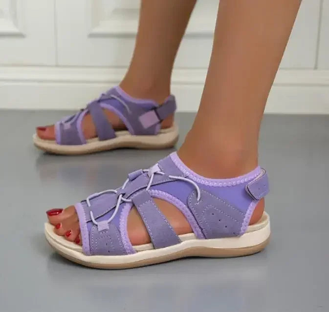 Adjustable women's supportive sandals, perfect for all-day active walking.