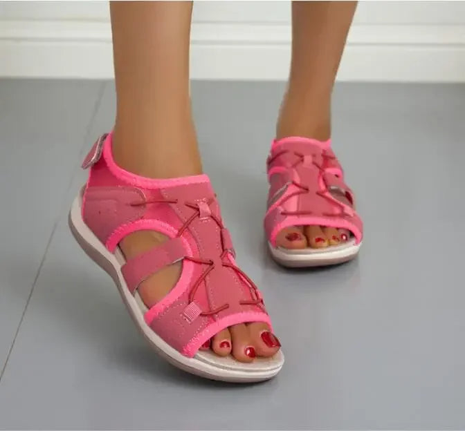 Women's casual footwear: supportive comfort sandals blending summer elegance.