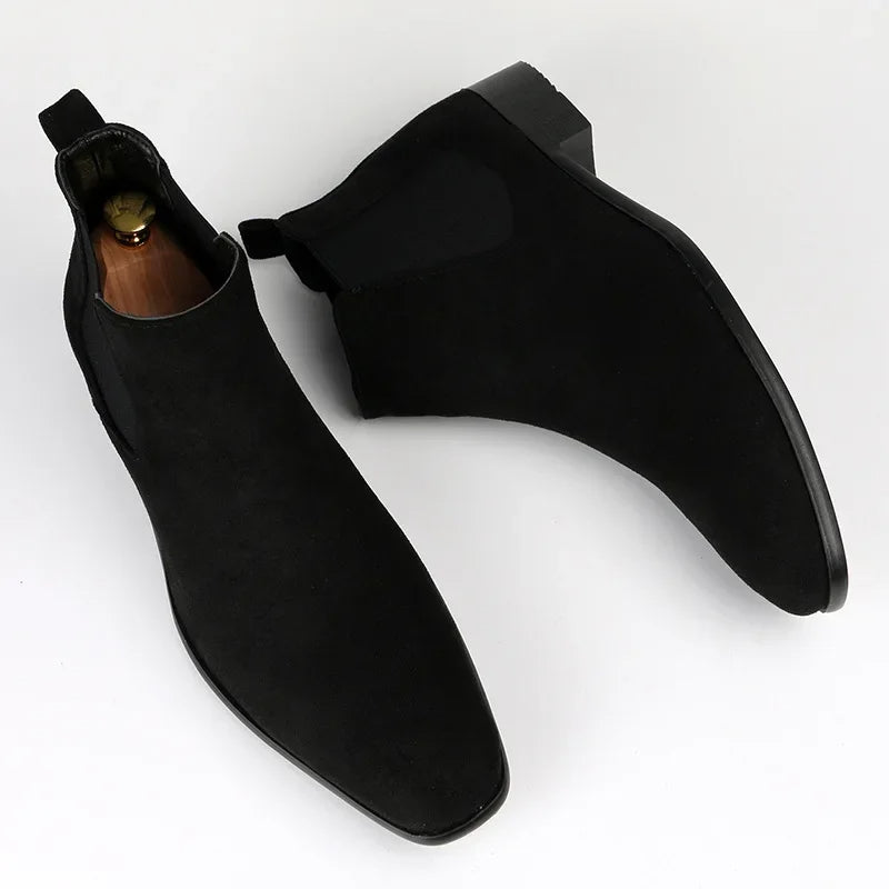 Versatile men's pull-on ankle Chelsea boots, ideal for both casual and smart dress outfits. Comfortable & stylish.