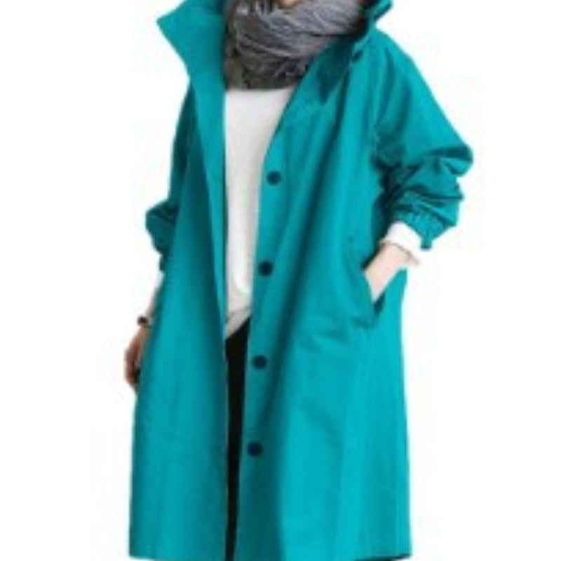 Stylish women's classic trench coat, comfortable & elegant outerwear for any fashion ensemble.