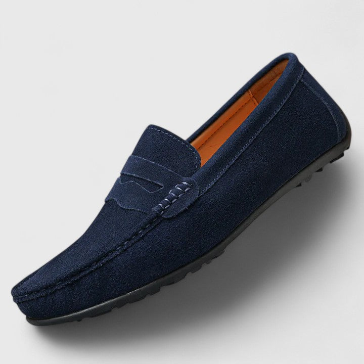 Men's classic slip-on loafers, hand-finished for premium comfort and versatile smart casual style.