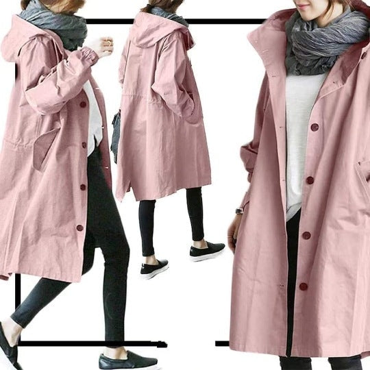 Timeless women's trench coat, classic outerwear design for effortless elegance and versatile fashion.