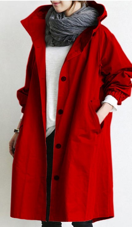 Chic women's classic trench coat, a versatile long jacket perfect for elegant all-season fashion.