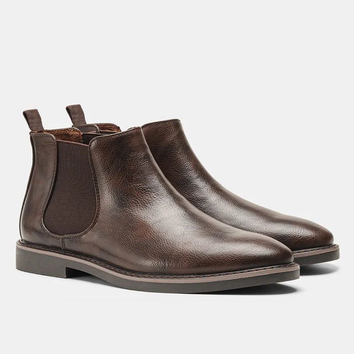 High-quality men's stylish ankle boots. Comfortable design for versatile everyday wear & fall/winter fashion.