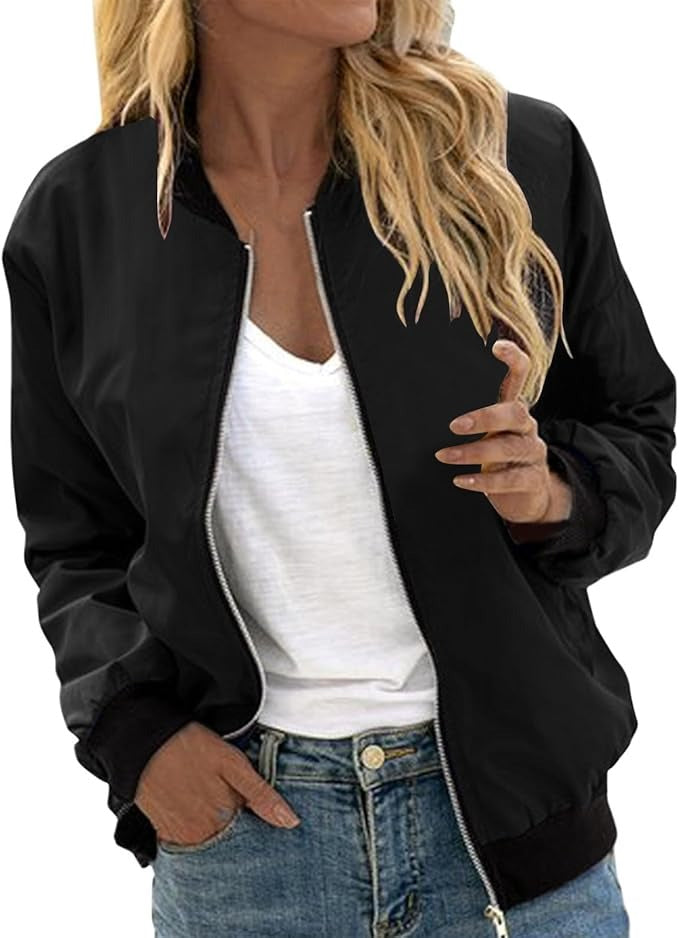 Statement floral print bomber jacket for women, adds a stylish, unique touch to any outfit.