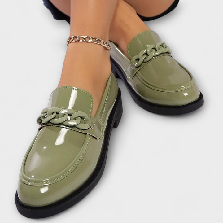 Elegant women's slip-on loafers, combining chic style with all-day casual comfort.