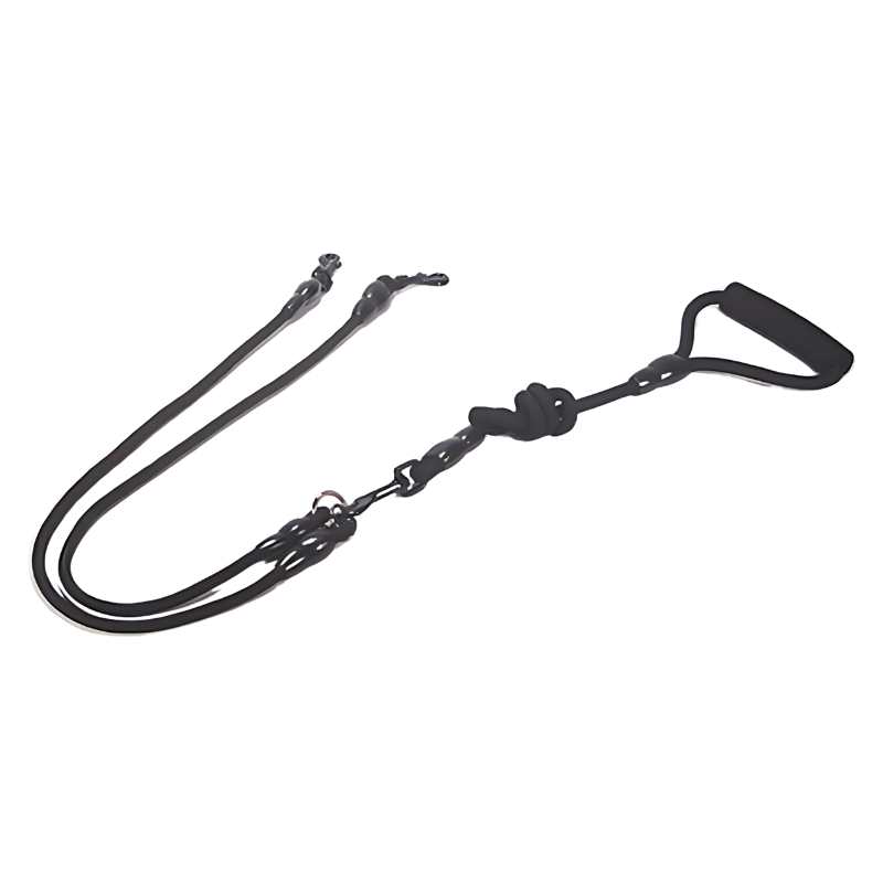 Ergonomic DuoGrip dual dog leash with comfort handle for secure pet training & tangle-free walks with two dogs.