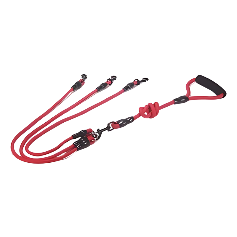 Durable DuoGrip dual dog leash for active pet walking. Strong, tangle-free design for controlling two dogs.