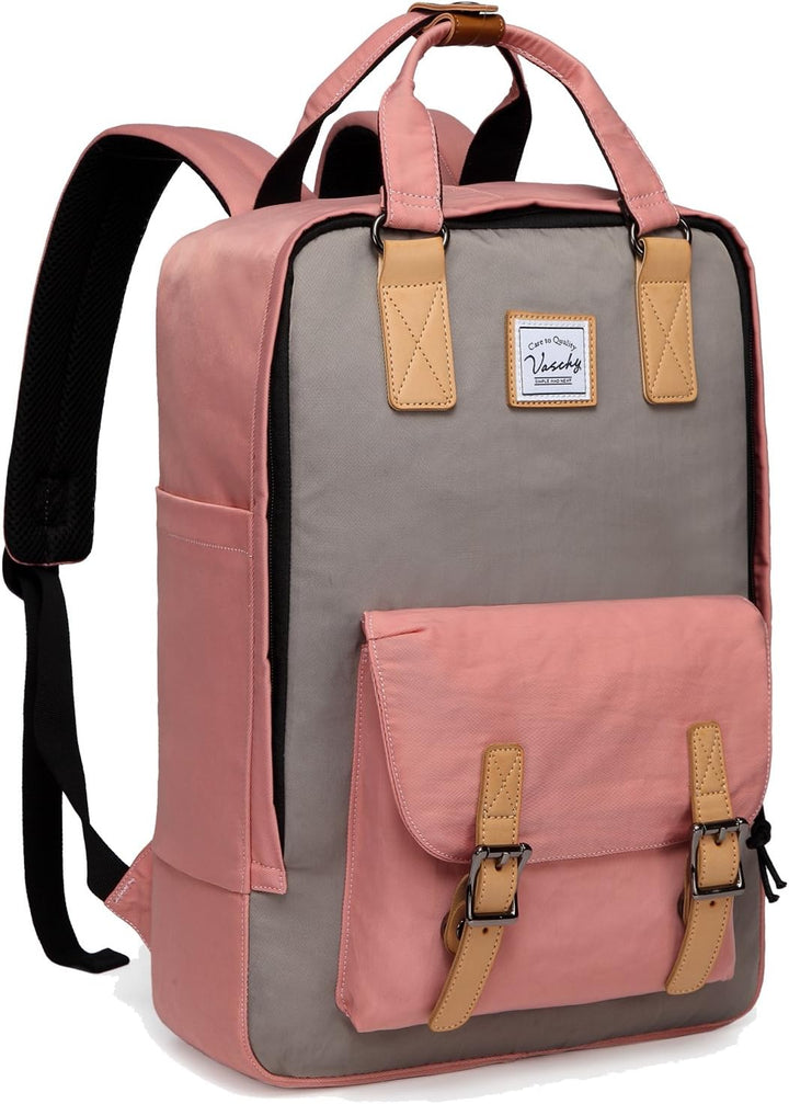 Side profile of the UrbanEase 15.6 inch laptop backpack, emphasizing its slim yet spacious design for commute.