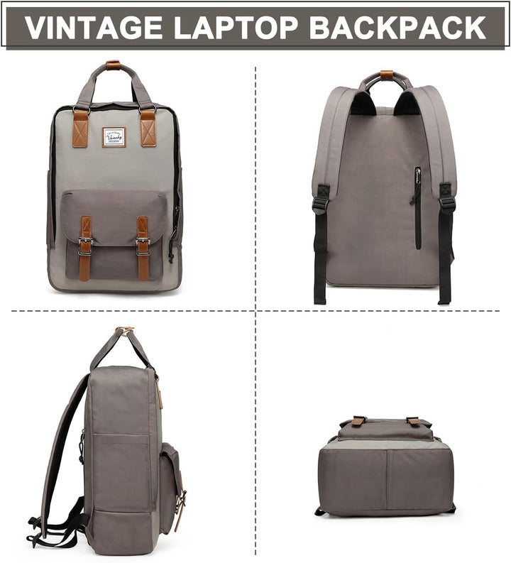 Open main compartment of the laptop bag, revealing dedicated 15.6 inch laptop sleeve & ample storage.