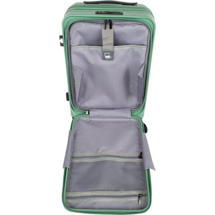 Essential hardshell travel set: two suitcases with easy laptop access and robust protection.