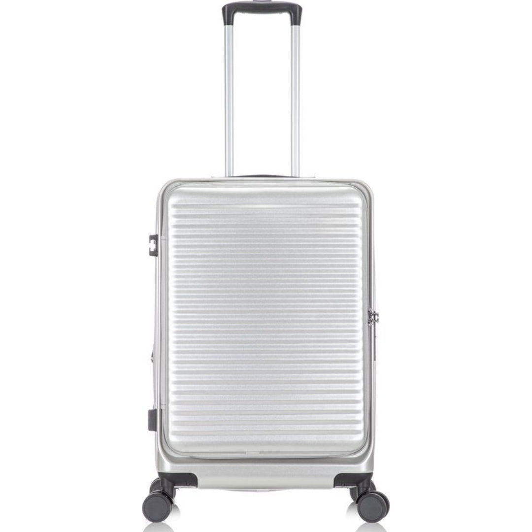 Compact yet spacious 2-piece hardshell set with a secure laptop compartment and TSA security.