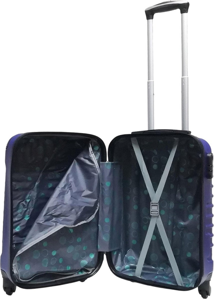 Packing-ready 2-piece ABS hardshell luggage set, durable spinner suitcases for efficient and easy travel.