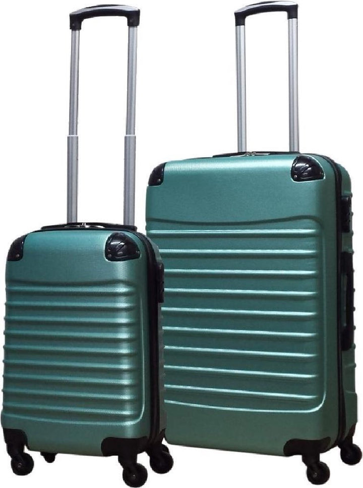 Easy-to-maneuver 2-piece ABS hardshell spinner luggage set, perfect for efficient and stylish travel.