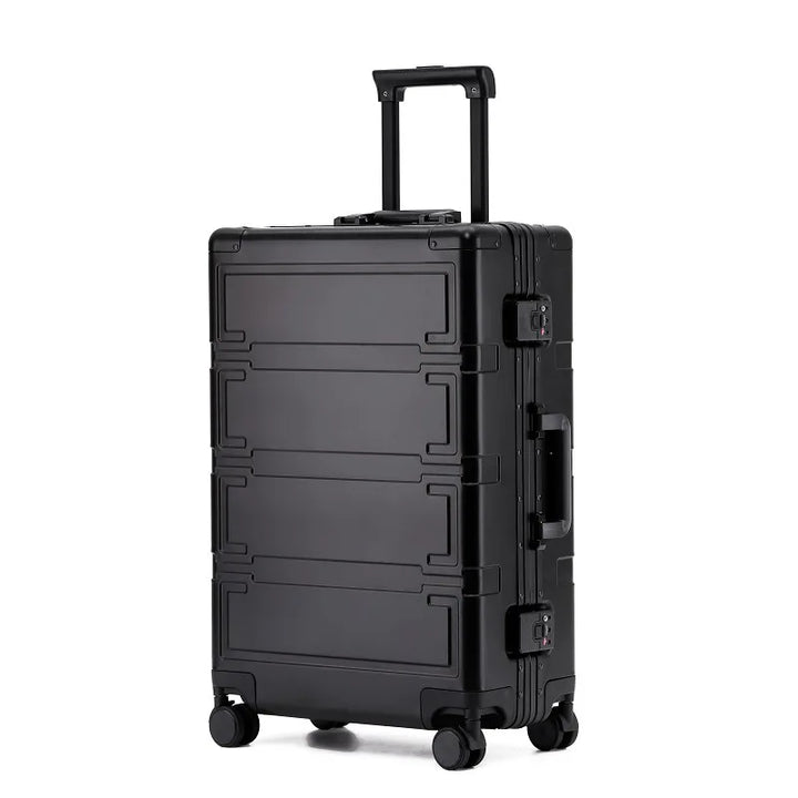 High-quality aluminum hardshell luggage, unisex suitcase with TSA lock for secure and stylish travel.