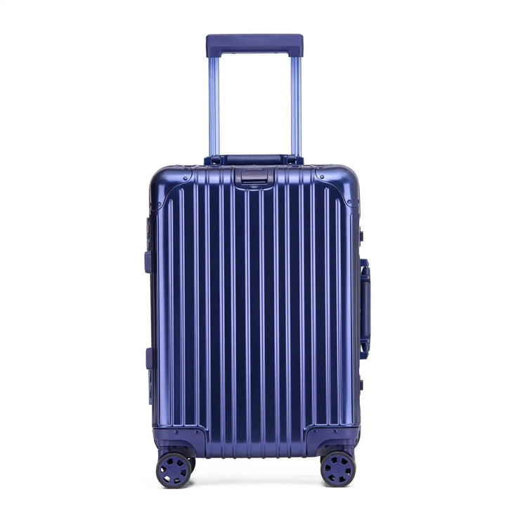 Unisex premium hard shell aluminum travel luggage, combining durability with a sleek, fashion design.