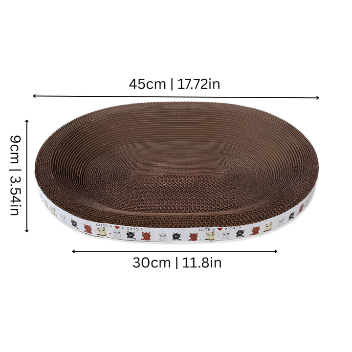 Comfortable cat lounge bed and durable cardboard scratcher, perfect for your cat's relaxation and claw health.