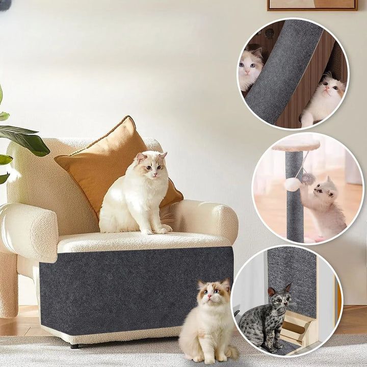 Durable cat furniture scratch protector for upholstery, safeguarding sofas & chairs from pet claws. Essential pet supplies.