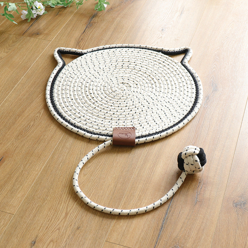 Versatile durable cat scratching rug. Protects furniture, floor, or walls. Healthy pet care playmat.
