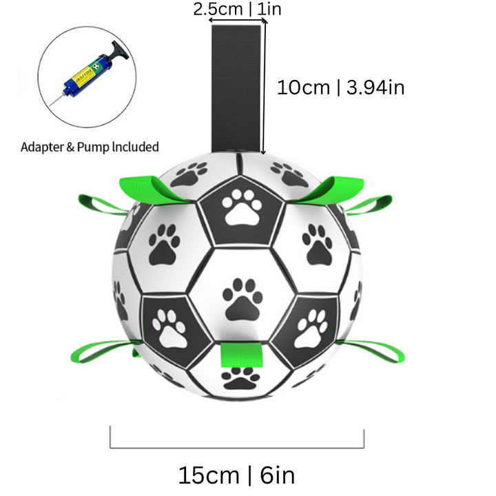 Interactive pet soccer ball for active dogs, perfect for outdoor play, fetch, and water fun.