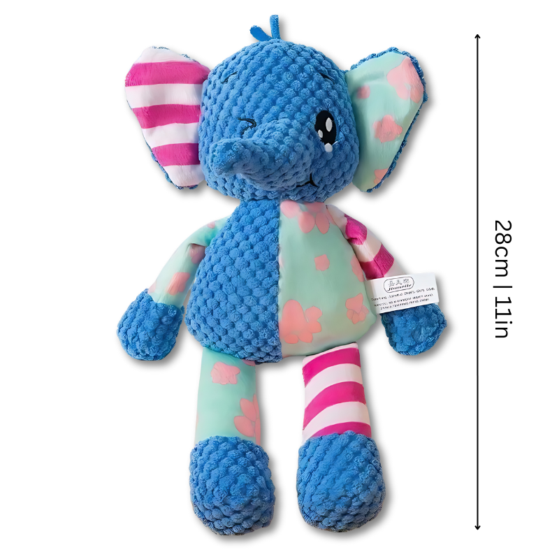 High-quality durable plush squeaker dog toy for active canine fun, enrichment, & endless play.