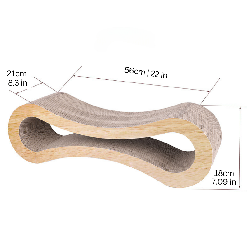 Feline play bed and durable cat scratcher lounge. Eco-friendly pet furniture for active cats to enjoy.