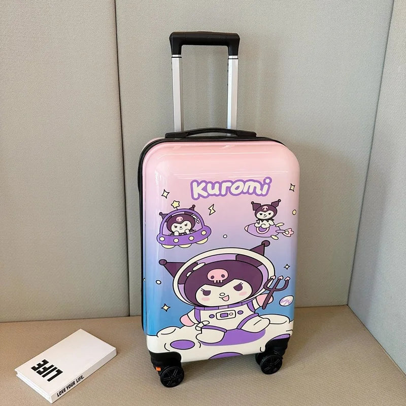 Children's travel organizer: hard shell carry-on suitcase, durable & lightweight, ideal for sleepovers and trips.