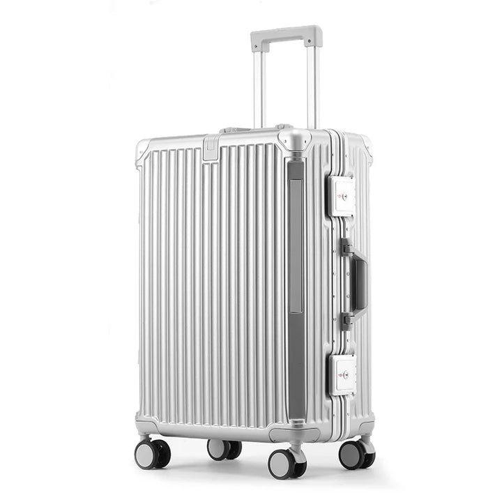 Robust hardshell travel suitcase built for durability, protecting contents during business trips and vacation travel.