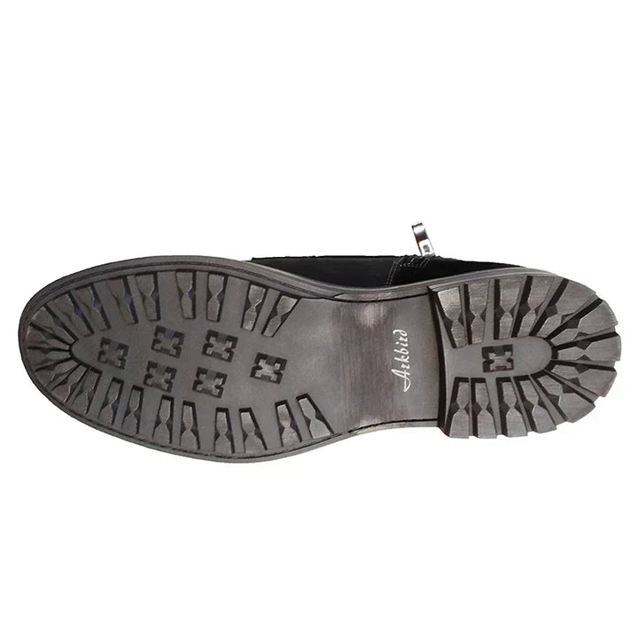 Men's durable work-inspired boots with practical zipper & laces. Versatile footwear for casual, outdoor, autumn, winter.