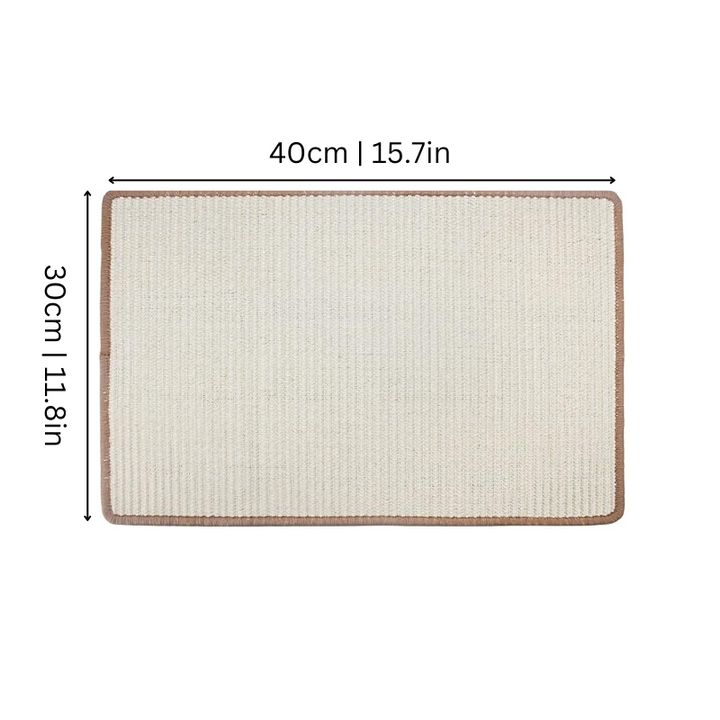 Heavy-duty cat scratch mat, furniture protector. Natural fibers deter scratching, saving home decor. Pet supply.