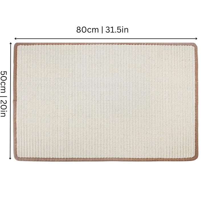Versatile cat scratch mat & furniture protector. Natural fiber design blends with home decor. Durable pet essential.