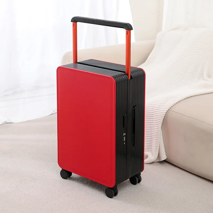 Modern hard shell luggage, excellent for vacation trips, with reliable spinner wheels & TSA security.