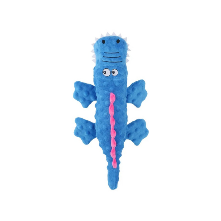 Interactive plush squeaky dog toy designed for all sizes, from pups to large breeds. A durable chew toy for engaging play.