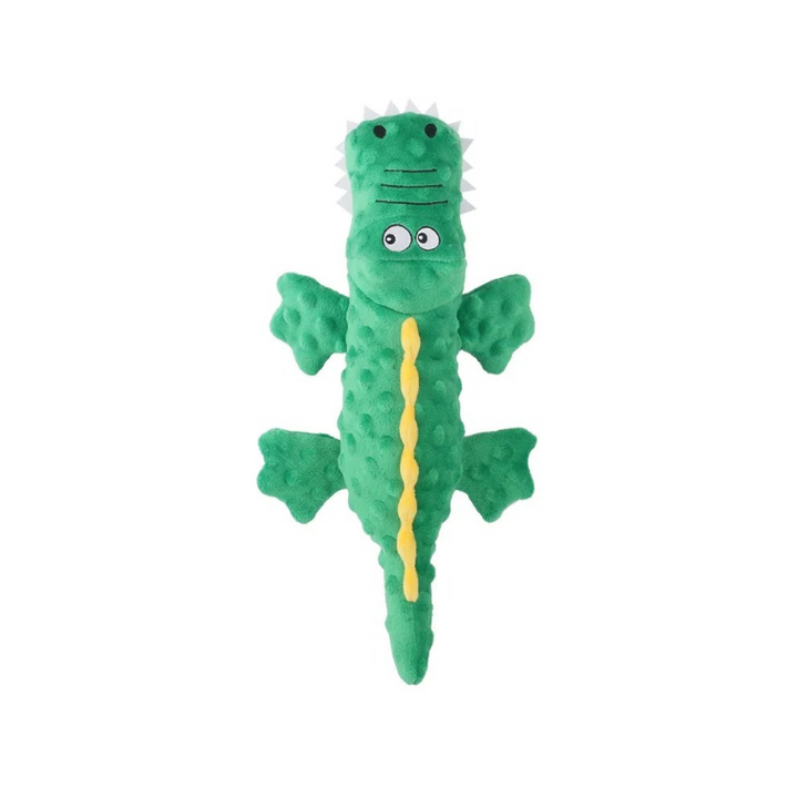 Strong squeaky plush dog toy, built to be durable for large dogs & playful puppies. Perfect for satisfying chewing instincts.