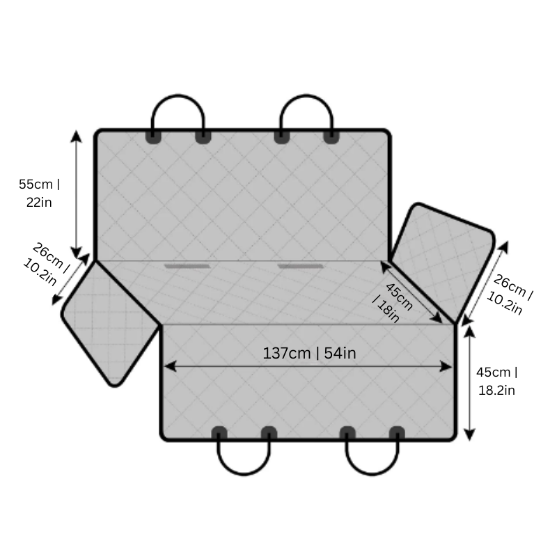 Easy-clean pet car seat cover for dogs. Waterproof, non-slip vehicle protector provides pet comfort during car travel.